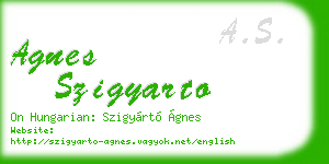 agnes szigyarto business card